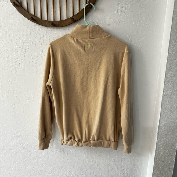 Dudley Stephens Tan Baldwin Mock Neck Terry Cloth Style Sweater XS - Picture 8 of 12